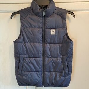 Abercrombie Kids Navy Blue Quilted Puffer Vest